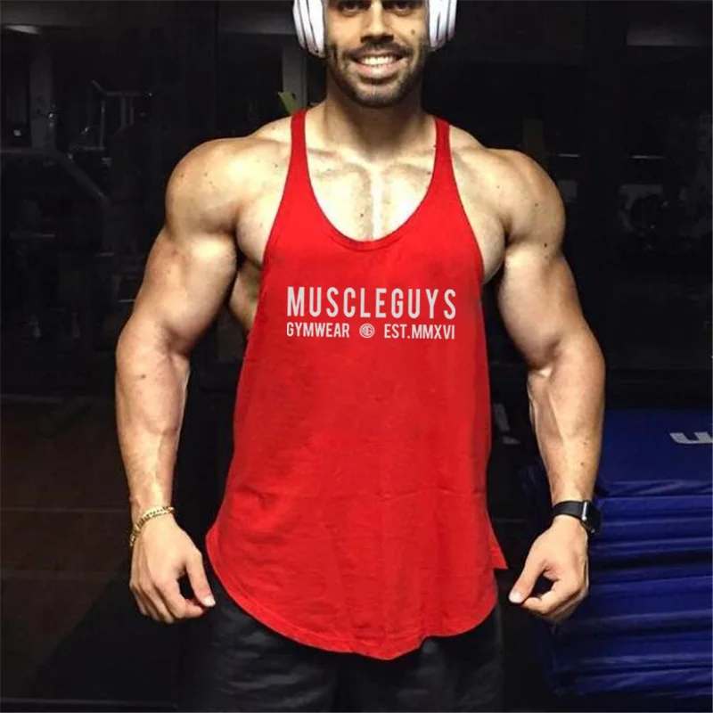 

Summer Gyms Vest Men Fitness Bodybuilding Stringer Tank Tops Fashion Mens Crossfit Clothing Loose Y Back Sleeveless Shirts