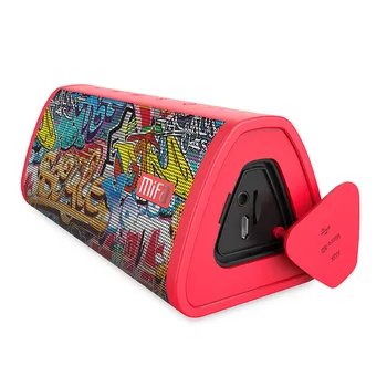 MIFA Red Graffiti Bluetooth Speaker Built in Microphone Stereo Rock Sound Outdoor 10W Portable Wireless Speaker