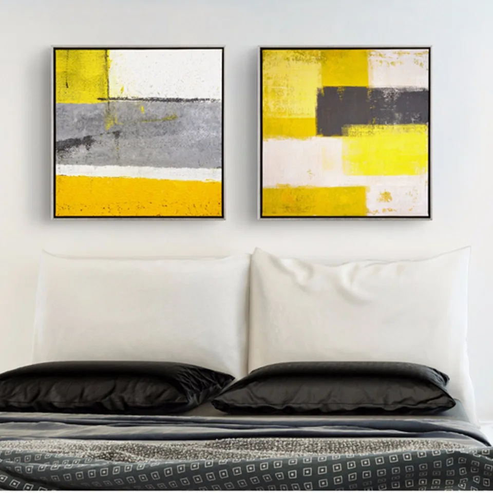 2017 Triptychon Modernes Abstraktes Pop Gelb Grau Minimalistische Dekoration Leinwand Malerei Wandbild Fur Wohnzimmer Wohnkultur Picture For Living Room Wall Picturescanvas Painting Aliexpress
