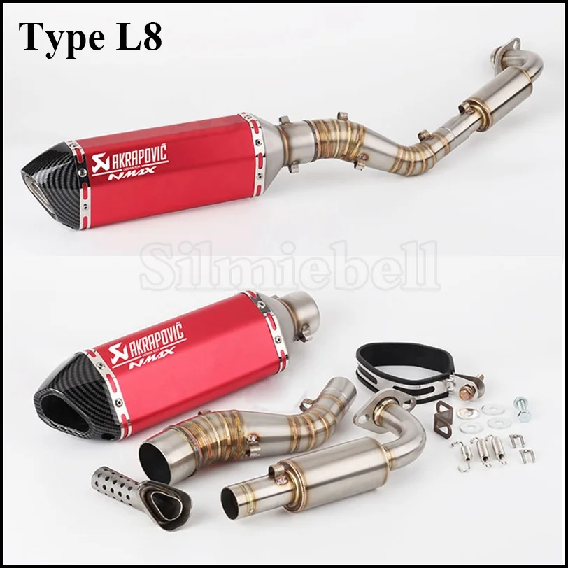 Лазер NMAX Akrapovic мотоцикл глушитель полная система слипоны для Yamaha 125 155 NMAX125 NMAX155 2015