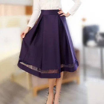 

Vintage Hepburn Style Midi High Waist A-line Pleated Skirt