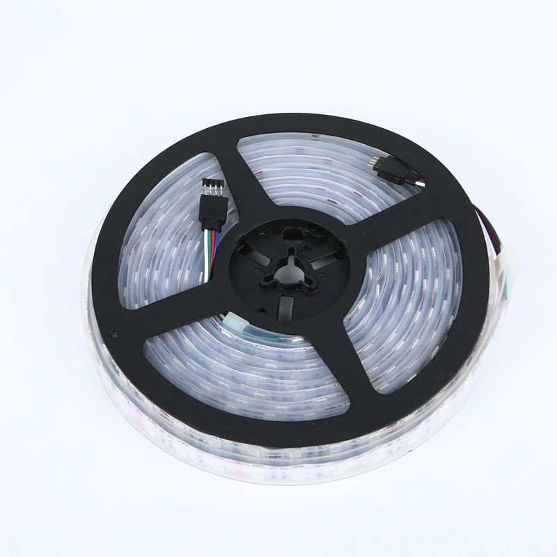 XUNATA DC24V 12 В 120led/m SMD 5050 RGB Светодиодная лента двухрядная водонепроницаемая гибкая лента 600 светодиодов ленточный светильник Холодный теплый белый 5 м