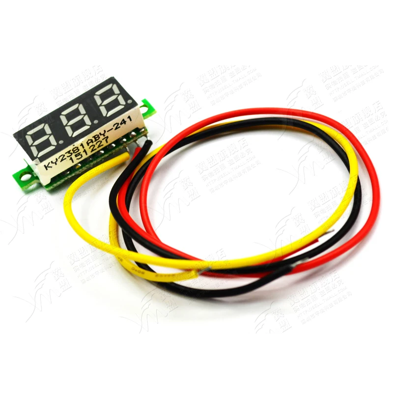 

Blue Yellow Red GreenThree/Two Line Precision DC Digital Voltmeter Head LED Digital Voltmeter 0.28 Lnch Mini Digital Voltmeter