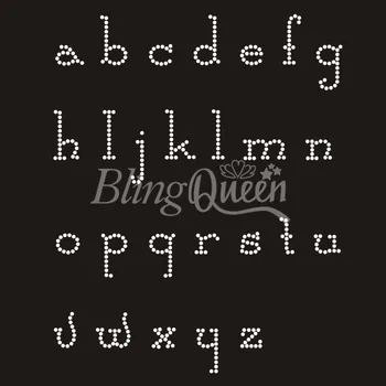 

BlingQueen 25PCS/LOT Custom Hot Fix Rhinestone Motifs Alphabet Design