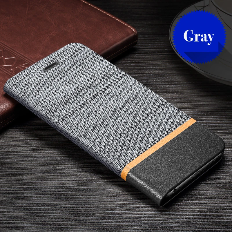 Pu Leather Wallet Case For Blackview A60 Pro Business Phone Case For Blackview A60 Pro Flip Case Soft Tpu Silicone Back Cover - Цвет: Grey
