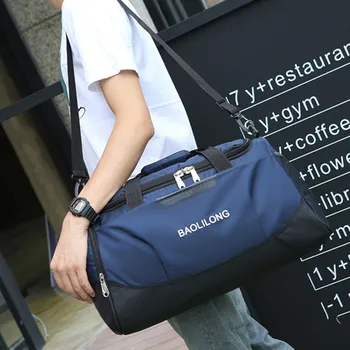 

Large Capacity Men Travel Duffel Bag Nylon Waterproof Luggage bag For Men portable fitness shoulder bag