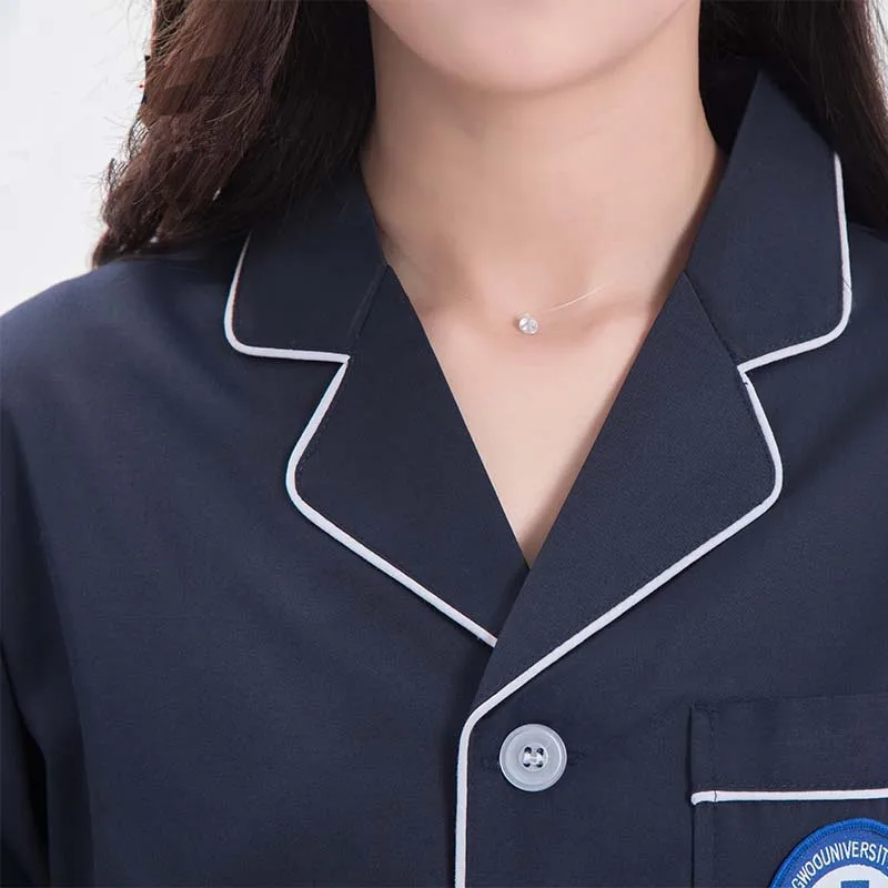 [Комплект] Женская мода 3/4 рукав Lab Coat (макет Wrap)|Лабораторные халаты| |