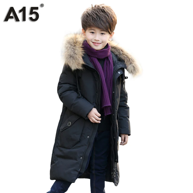 8828Black A15 брендовая модная детская куртка, пуховое пальто для девочек ясельного возраста, зимняя куртка для маленьких мальчиков новая большая верхняя одежда с капюшоном для мальчиков Костюмы 6 8 10 - Цвет: 8828Black