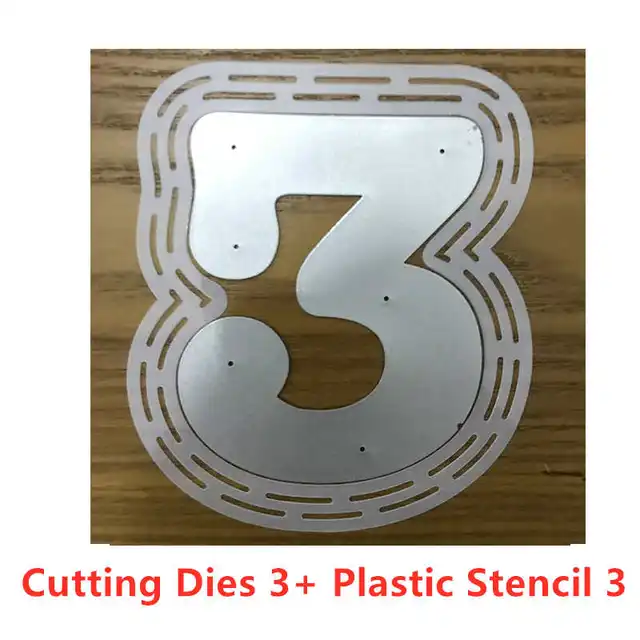 Large 0 9 Numbers 10cm Big Metal Cutting Dies 13.2cm Plastic Stencil for DIY Scrapbooking Crafts