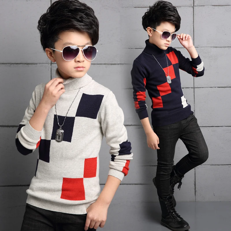 Children's clothing boys child turtleneck sweater child pullover