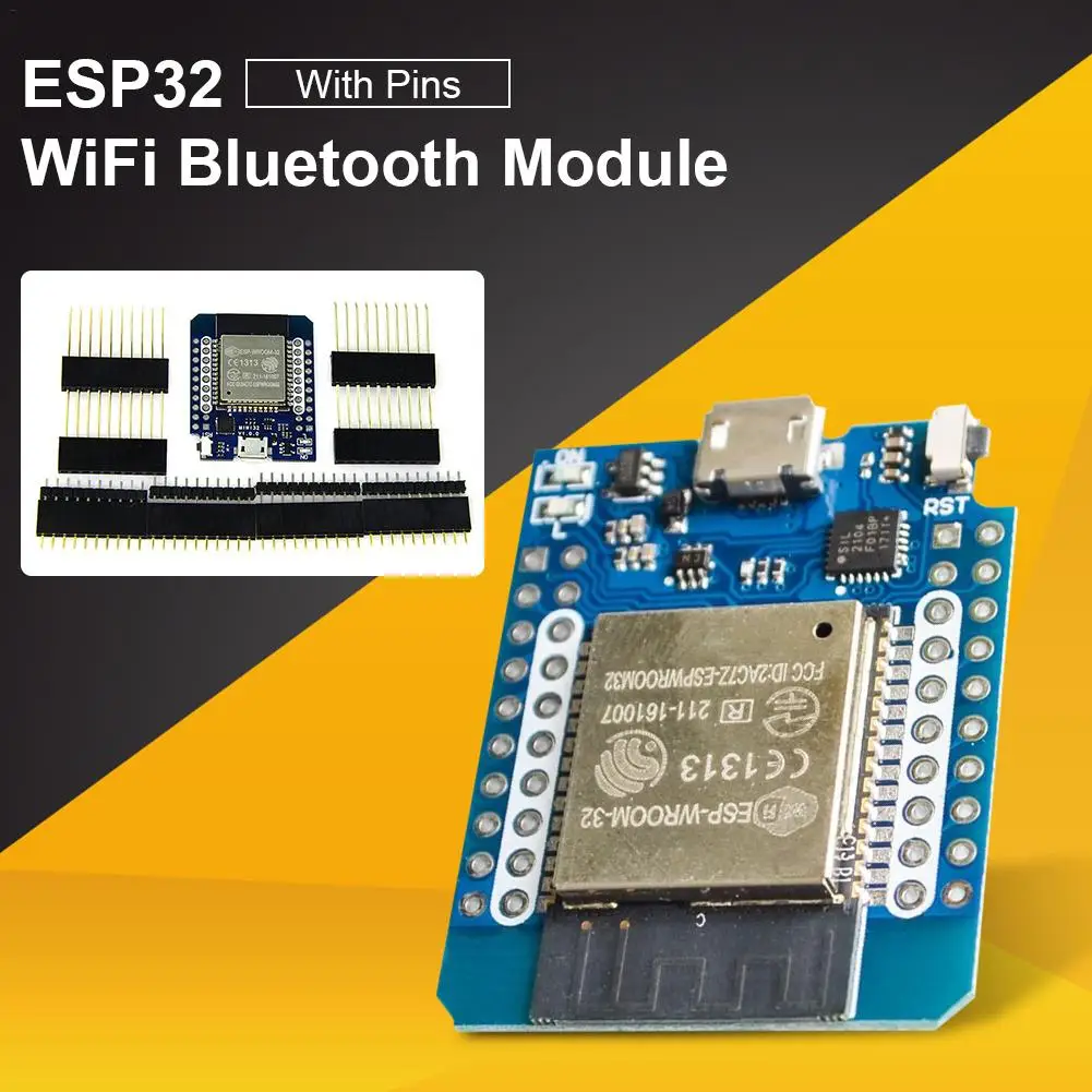 

ESP32 Module Mini D1 Expansion Board Kit WiFi Bluetooth Module With Pins Micro-USB Connector Set For Wemos MINID1