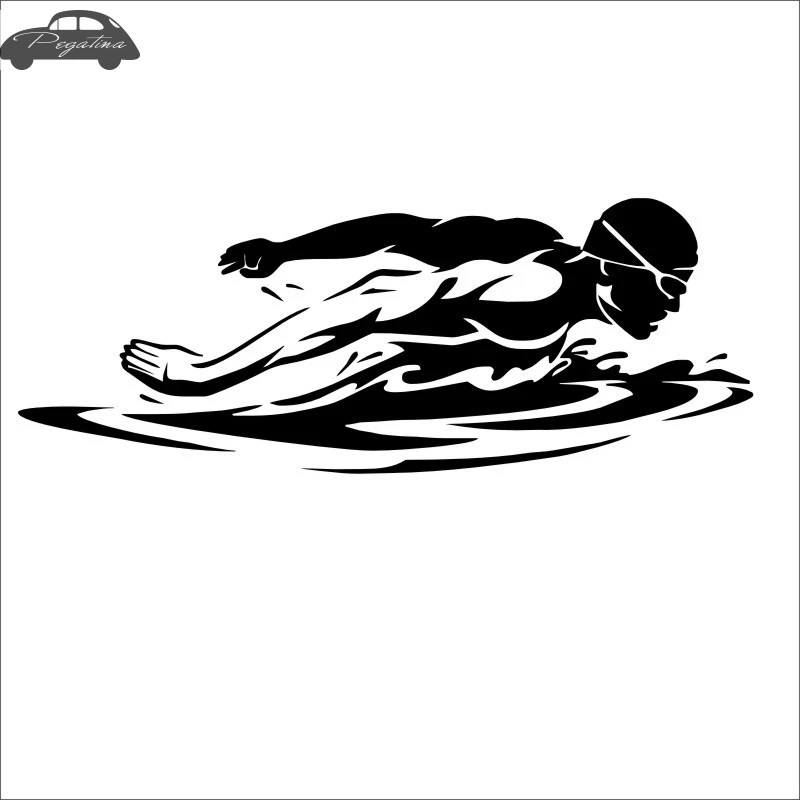 Pegatina Swim Sticker Swimming Car Decal Posters Born To Swim Vinyl
