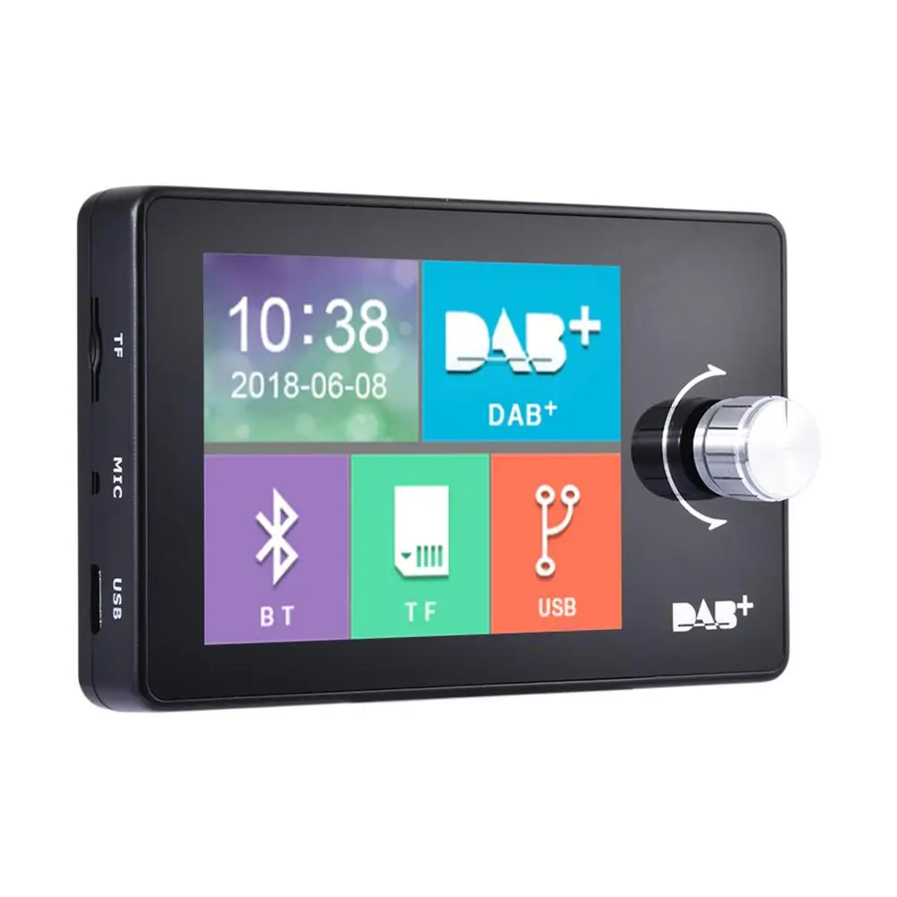 Автомобильный мини-радиоприемник в европейском стиле Dab Plus, цифровой вещательный fm-приемник, несколько музыкальных форматов с 2,8 дюймовым экраном, автомобильный