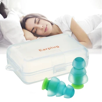 

1pair Noise Cancelling Earplugs Hearing Protection Soft Silicone Plugs Reusable Swimming Earplugs Improve Sleep