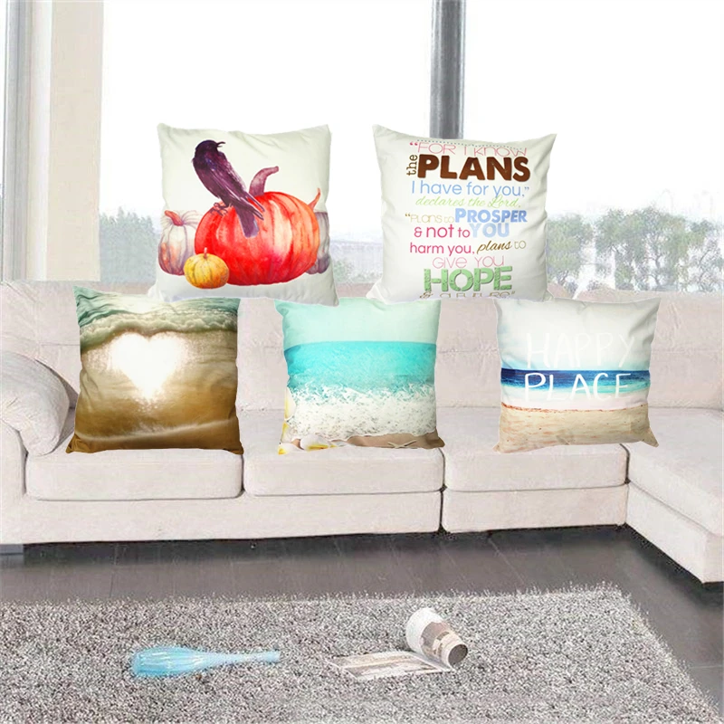 45cm * 45cm beach scenery Department Home Furnishing car decorative