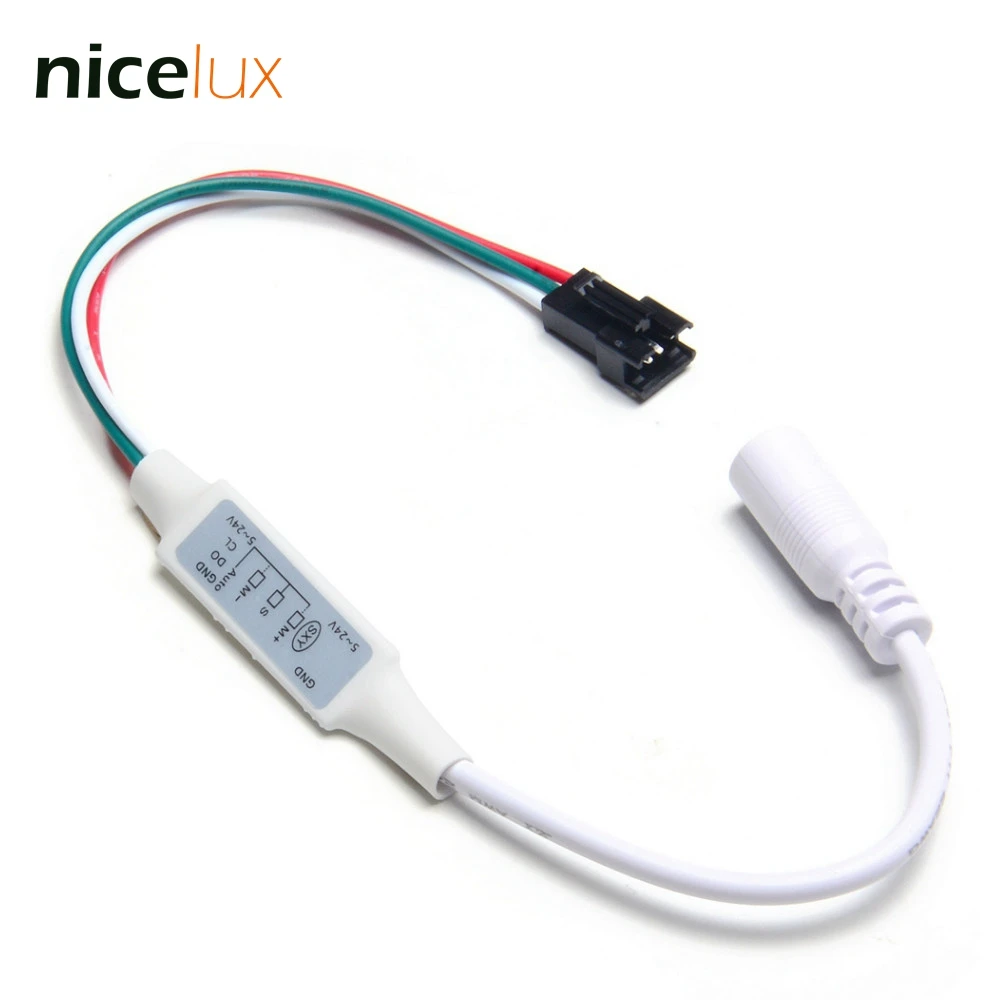 

DC 3key Button Control Dimmer for 3pin WS2812 Digital LED Pixel Strip Module Light with DC Female Connector WS2812B Controller