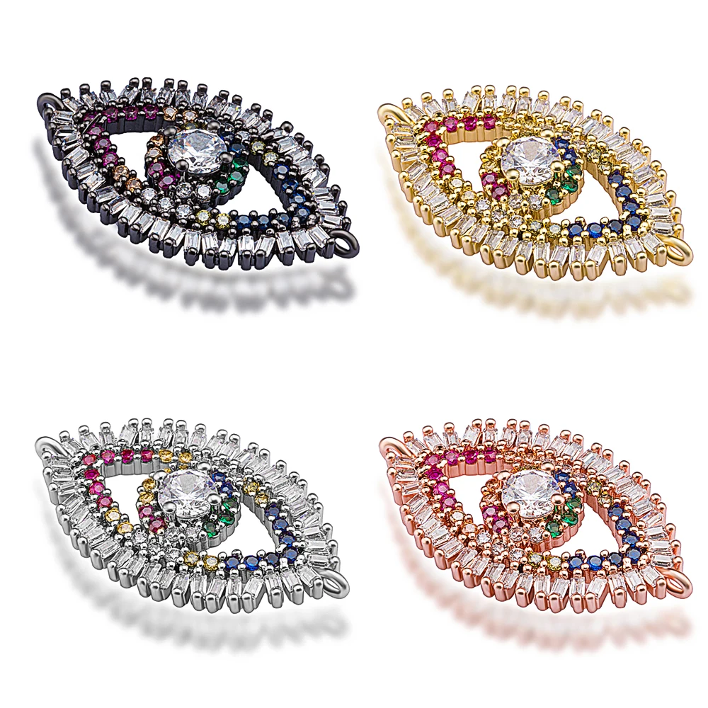 

eye high quality bracelet jewelry connector accessories diy jewelry bracelet making gift micro pave cz copper finding wholesale