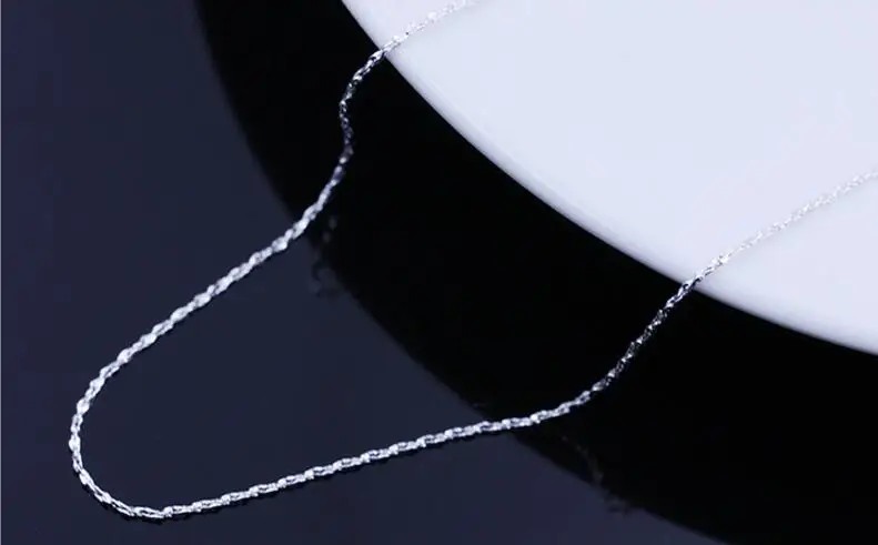 Anenjery 925 пробы серебряная звезда цепь ожерелье использовать для подвески талисманы женщин colar S-N32(диаметр 1,1 мм