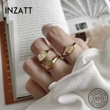 INZATT, настоящее 925 пробы, серебряное кольцо в форме сердца с буквой J, модное женское минималистичное кольцо Hophip, хорошее ювелирное изделие, аксессуары