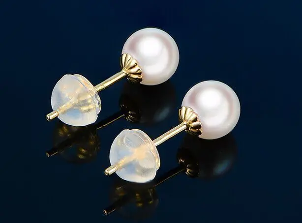 Details about / elegant 9-10mm south sea round white pearl earring 925s aijiang