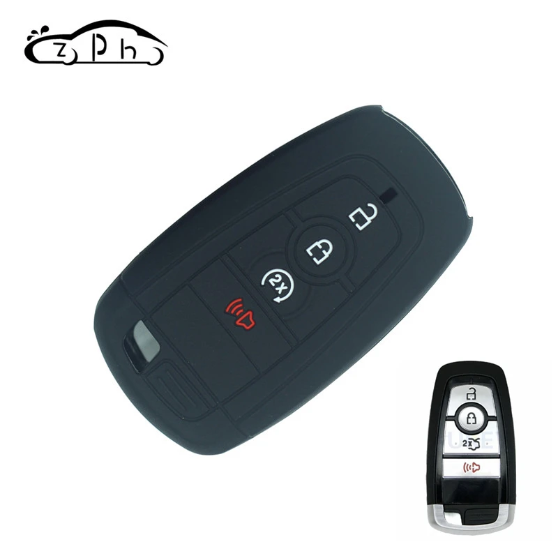 

For Ford Edge Explorer Expedition Fusion 2018 2019 Silicone Remote Key Case Fob Shell Cover Skin Holder 4 Button Free Shipping