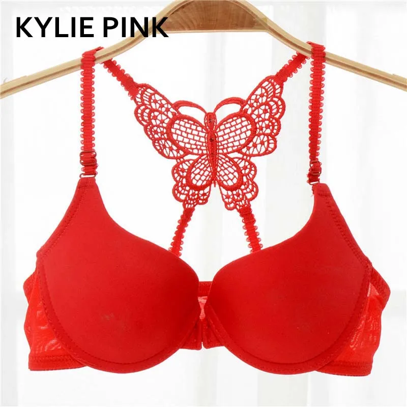 

KYLIE PINK Young Girls Teen Lingerie Bra Teenage Bras Underwear Small Breast Women Bras Front Closure Y Straps Drop shipping