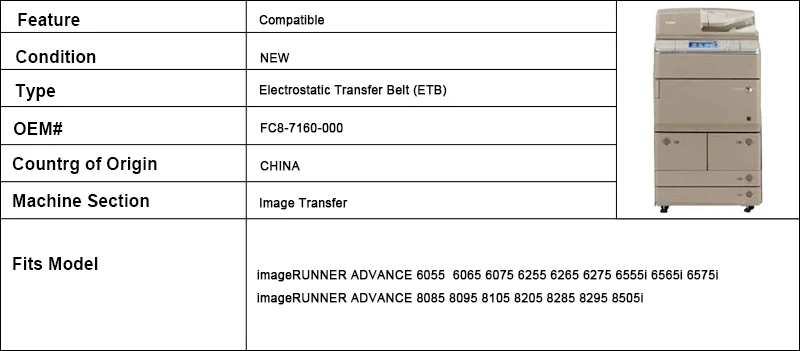 1 ir 8095 transfer belt