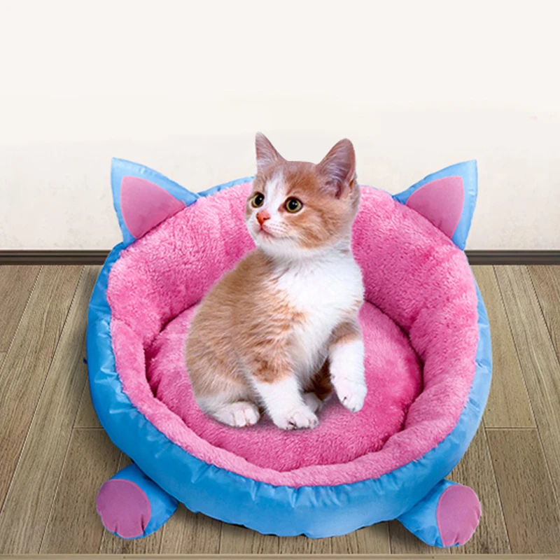 

Velvet Comfortable Ear shape Cat dog Warm Bed kennel For Puppy Lovely Soft Cat Cave House For Cat