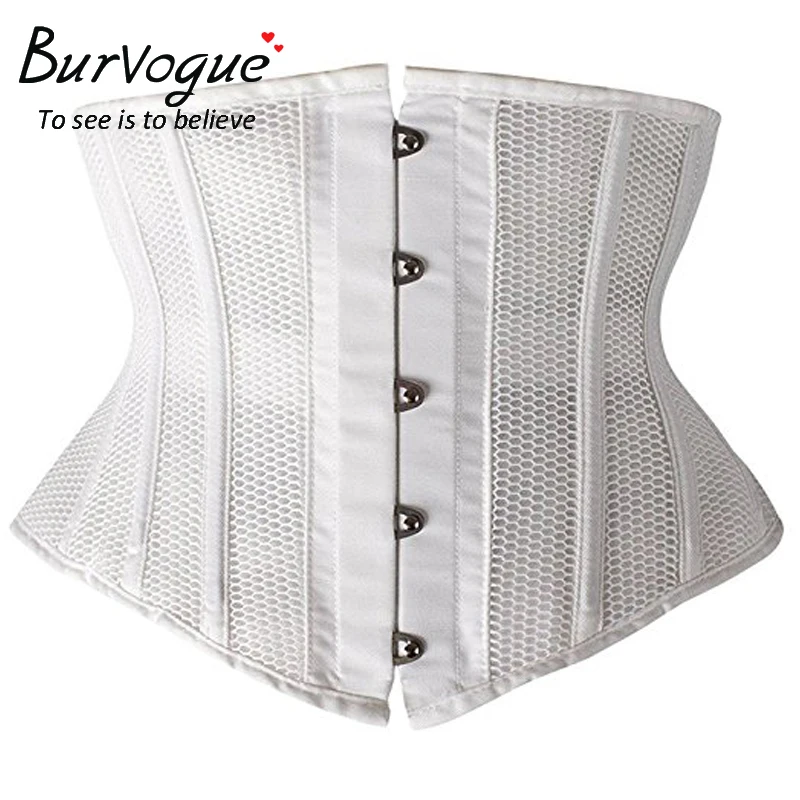 Burvogue женские корсеты под грудь и бюстье корсет для талии похудения дышащие Mesh