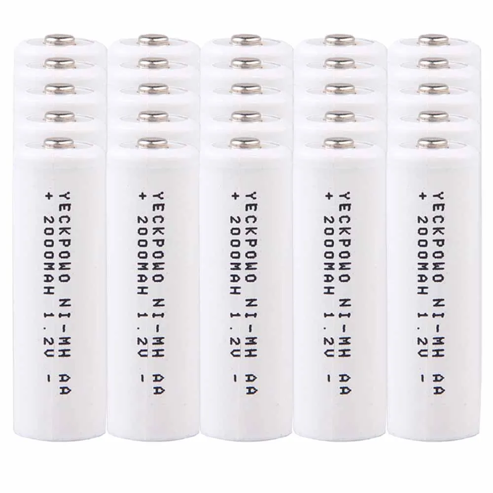

Lowest price 25 piece AA battery 1.2v batteries rechargeable 2000mAh nimh battery for power tools akkumulator