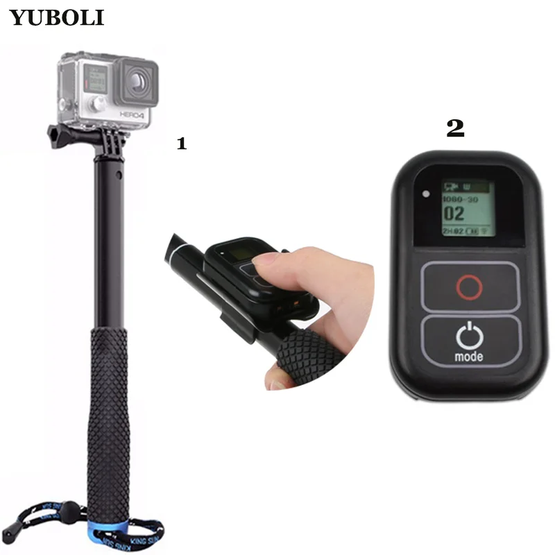 Gopro hero 5 4 3 monopod Selfie Stick + wifi remote controller for