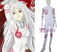 Movie Coser-5 High Quality Spandex Shiro In DEADMAN WONDERLAND Cosplay Zentai Cosplay Costume