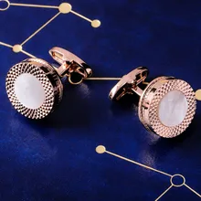 MAISHENOU роскошные запонки для мужчин бренд Запонки с кнопки из ракушек Свадебные высокого качества Цвет Розовое золото