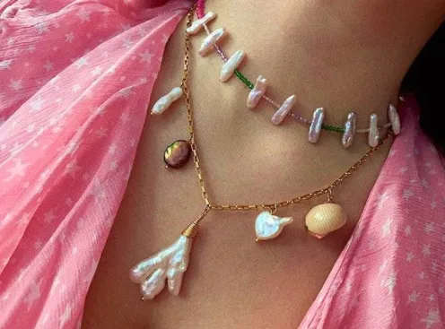 Богемное ожерелье с жемчужной подвеской, колье, acero inoxible joyeria mujer bizuteria moda mujer pokemon, женские аксессуары