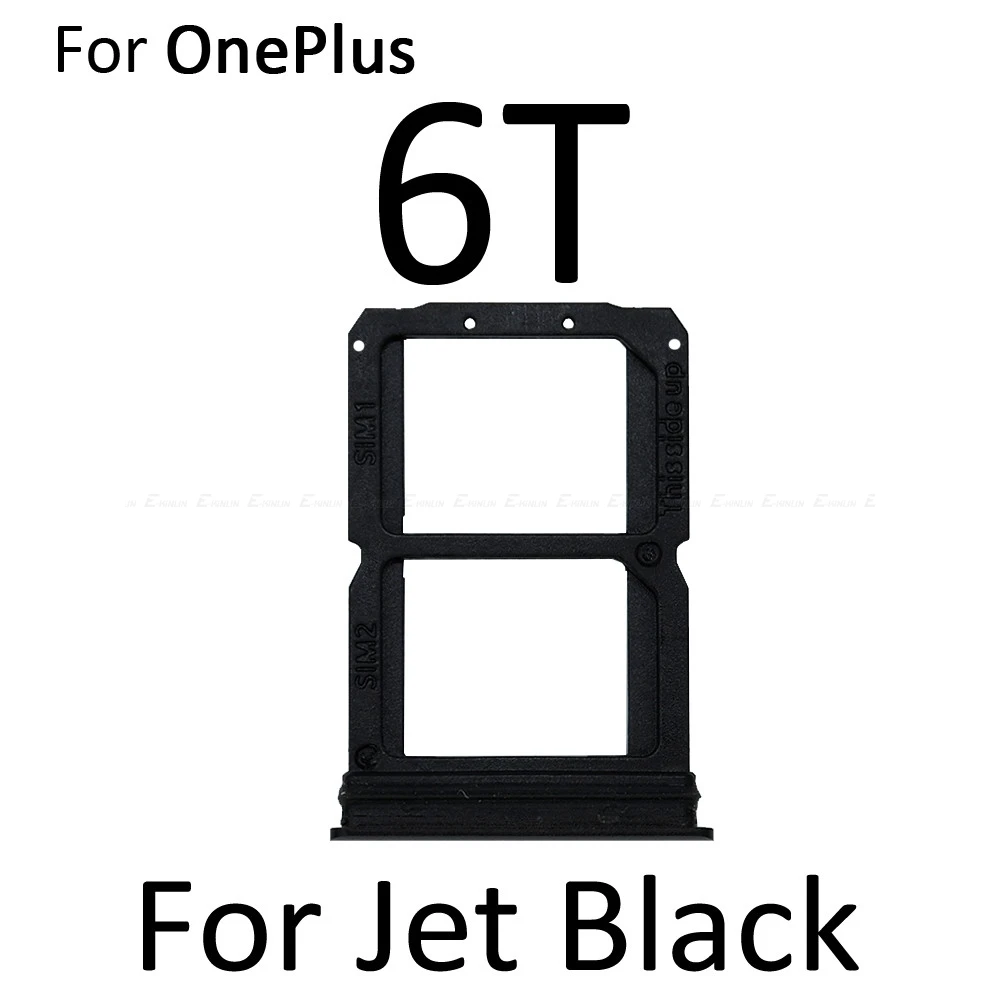 Новые запасные части для OnePlus 6 6T 7 Pro Sim карты лоток Слот держатель - Цвет: For Jet Black 6T
