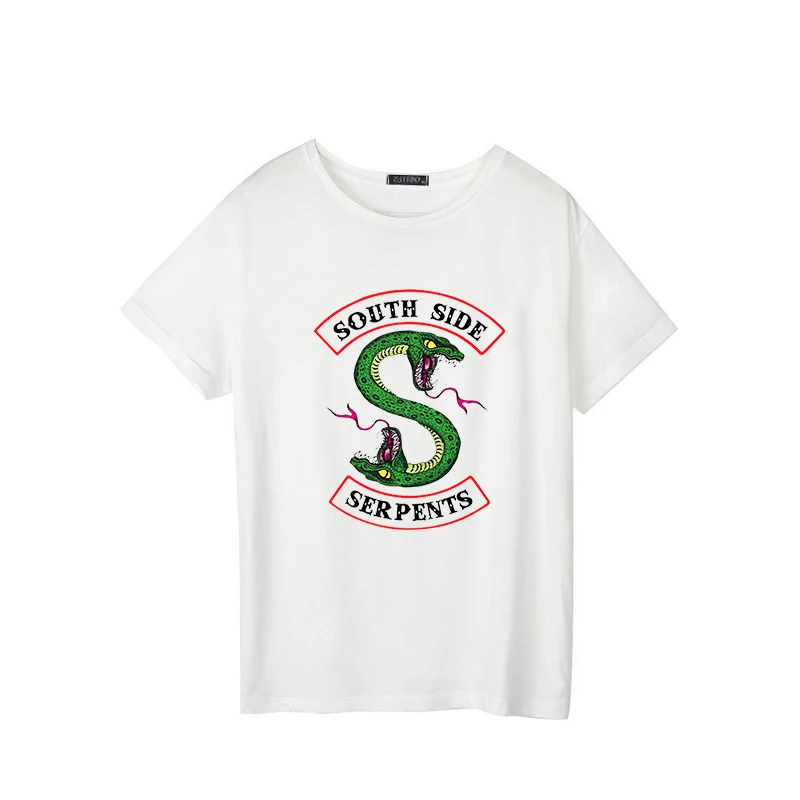 

Summer new Riverdale River Valley town double-headed snake print street trend short-sleeved casual fashion T-shirt