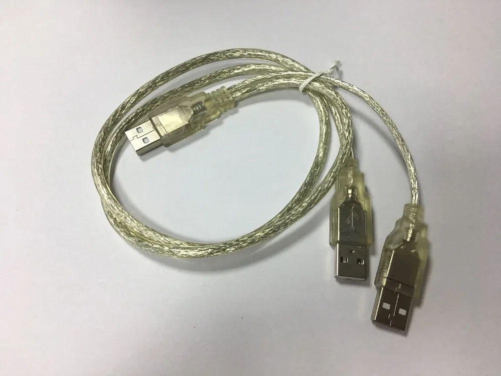 200 шт в партии Белый USB 2,0 Тип A штекер к двойной USB A Мужской Y сплиттер кабель Шнур низкая цена на AliExpress