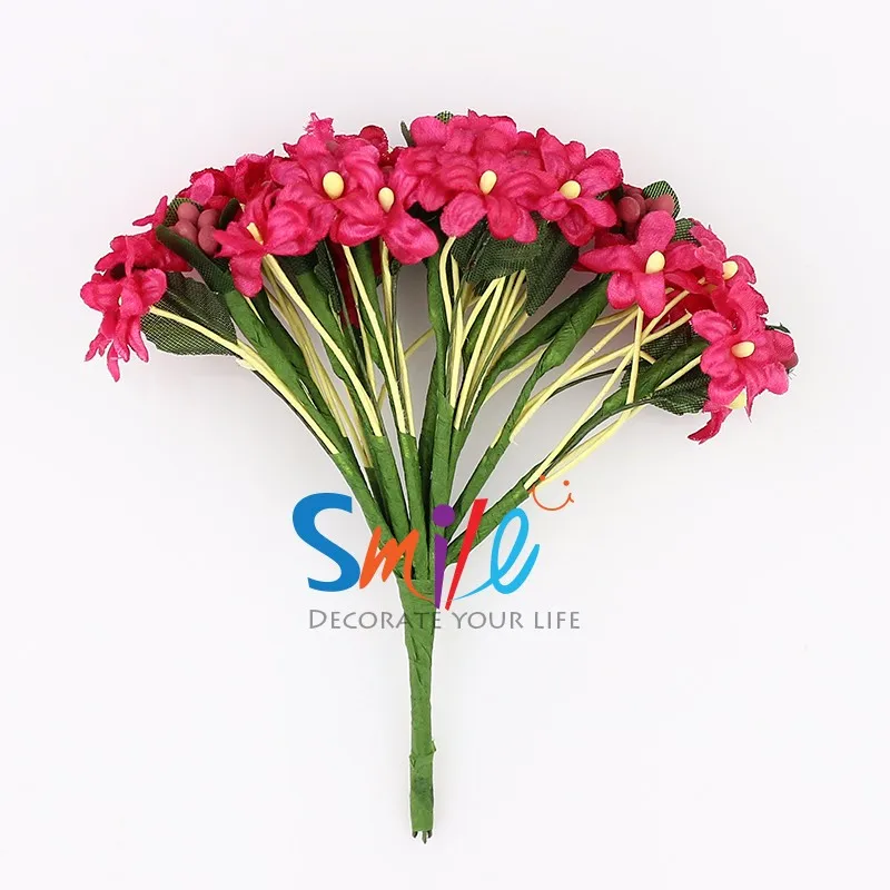 144個ミニシルクベビーブレス花ブーケ 人工生地桜梅の花花輪スクラップブック装飾 Wreath Picture Decorative Wreath Hangersdecorating Xmas Wreaths Aliexpress
