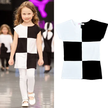 

Baby girls T shirts kids children clothing short sleeve black and white boys tee shirts 0514 sylvia sis