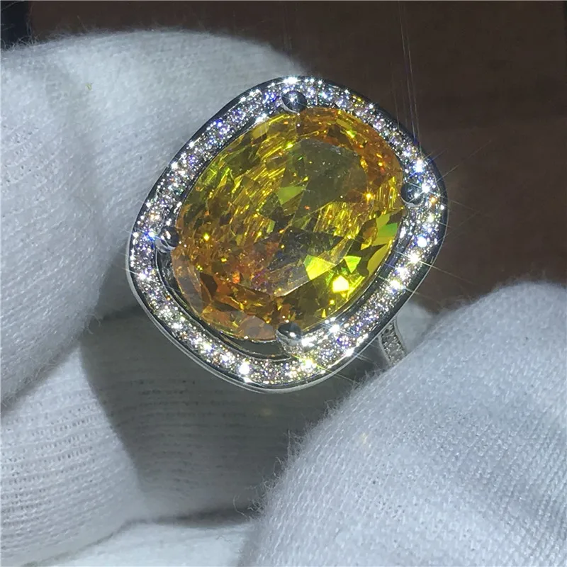 Брендовые ювелирные изделия юбилейные Кольца Овальный вырез 10ct AAAAA Циркон Cz
