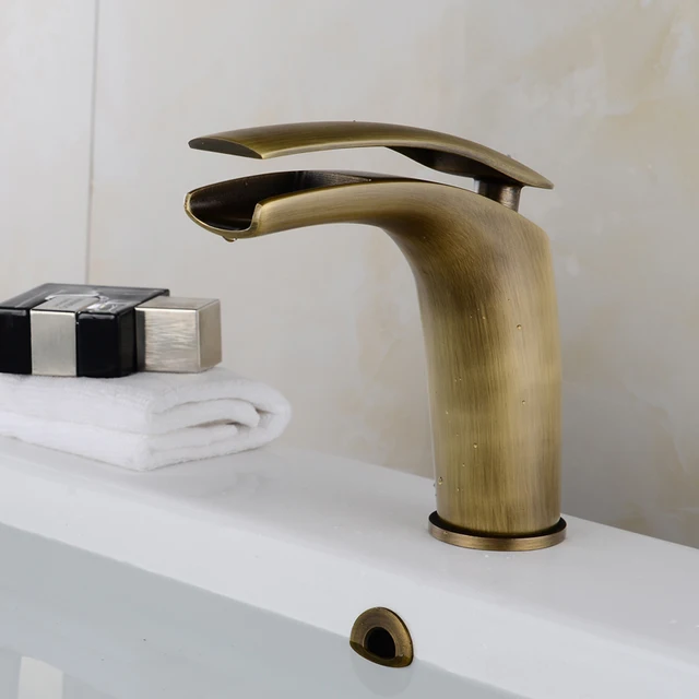 Waterfall Bathroom Faucet Single Handle Basin Mixer Tap Bath Waterfall Bathroom Faucet Single Handle Basin Mixer Tap Bath Br Vessel Sink Water
