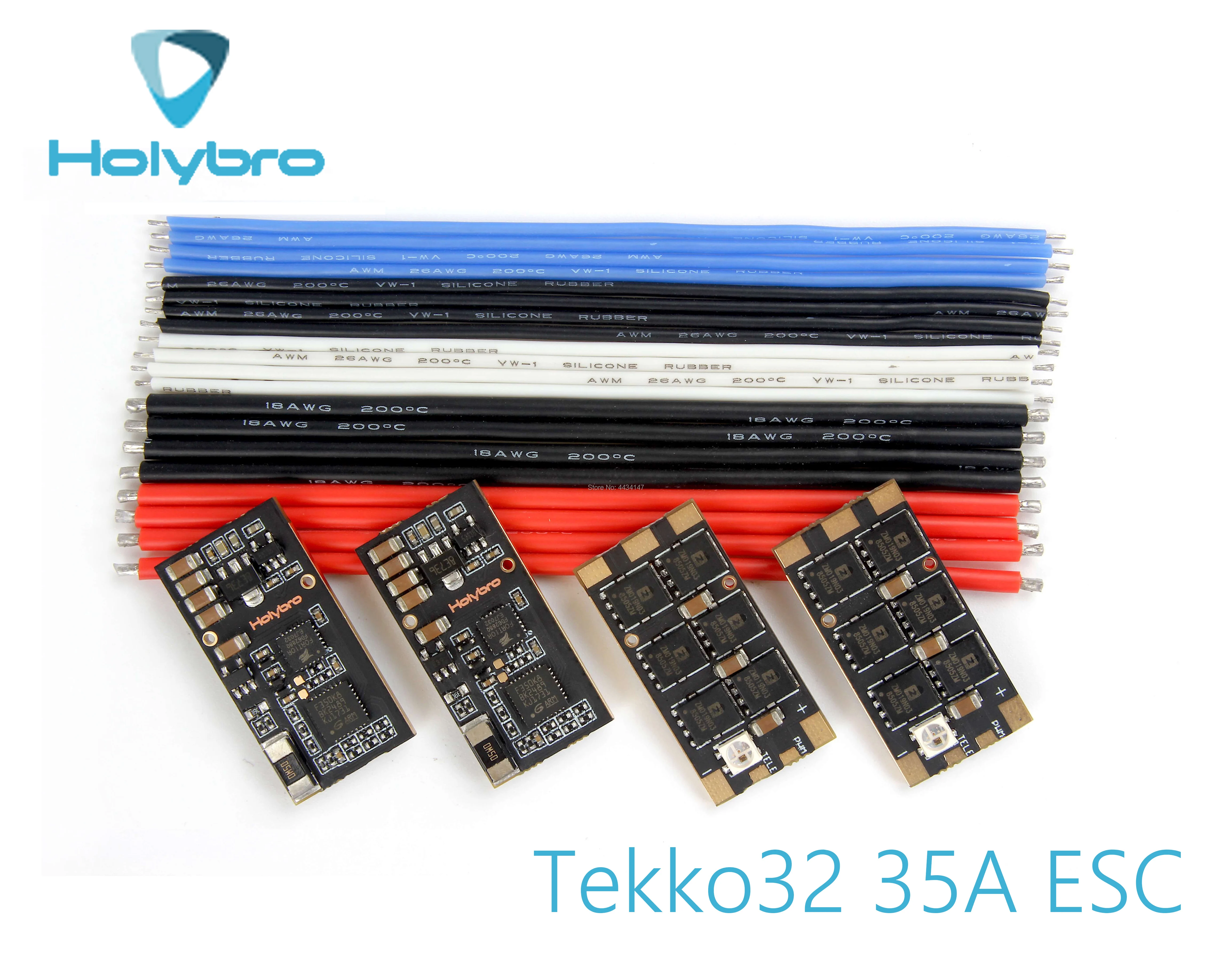 

Holybro Tekko32 35A ESC BLHeli_32 2-6S MCU Dshot1200 up to 32kHz Build-In Current Sensor 15*30mm 5.2g micro ESC For FPV RC Drone