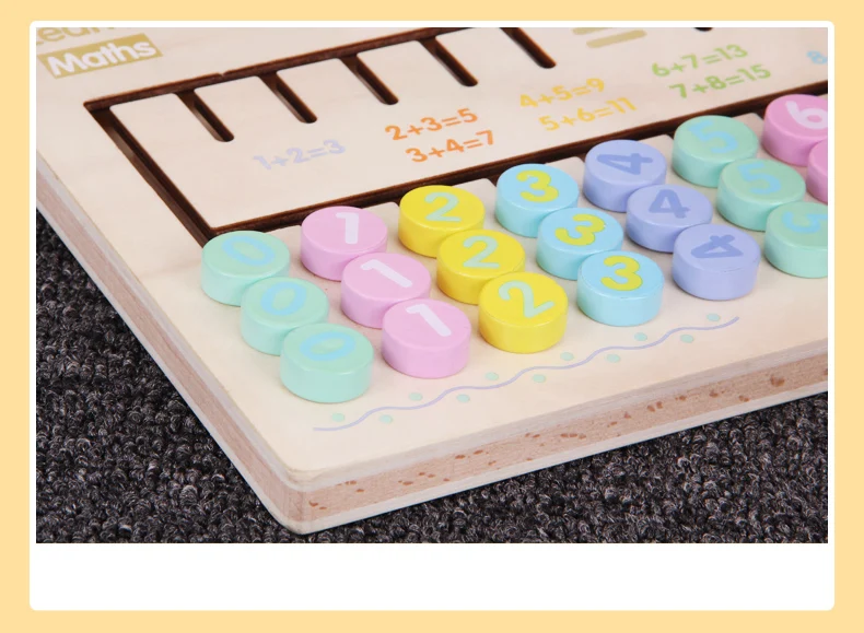 Brinquedos do Bebê Auxiliares de Ensino Educativos de Madeira para Crianças Montessori Cedo Aprender Cálculo Matemática Brinquedo Labirinto Digital Brinquedos 15 Montessori brinquedos do bebê cedo aprender cálculo