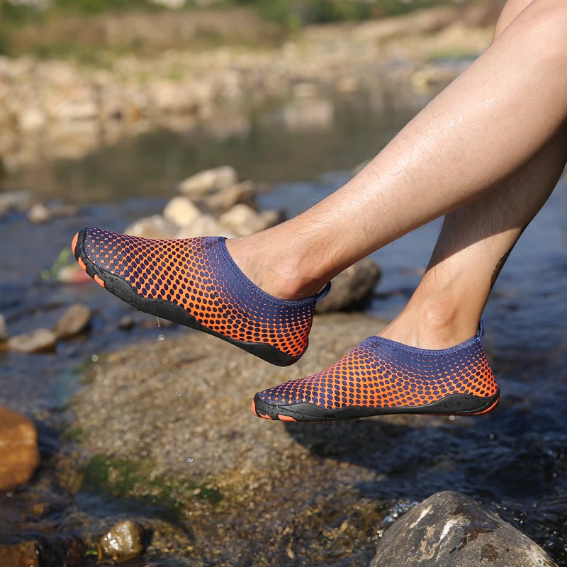 Пляжные кроссовки для рыбалки; большие размеры 39-46; спортивная обувь для прогулок на открытом воздухе; Мужская водонепроницаемая обувь; дышащая водонепроницаемая обувь для пляжа