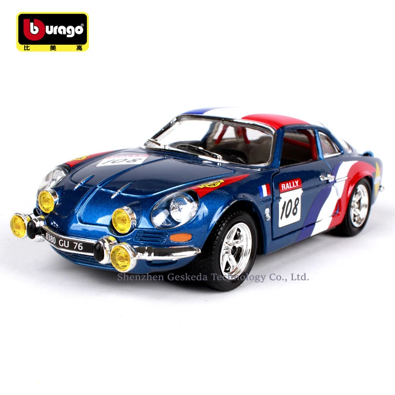 

Bburago 1:24 Renault Alpine A110 manufacturer authorized simulation alloy car model crafts decoration collection toy tools