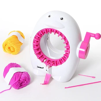 

Penguin Shape Hand Knitting Machine Weaving Loom Toy Hands-On Weave Scarf DIY Knitting Machine Applied Interesting