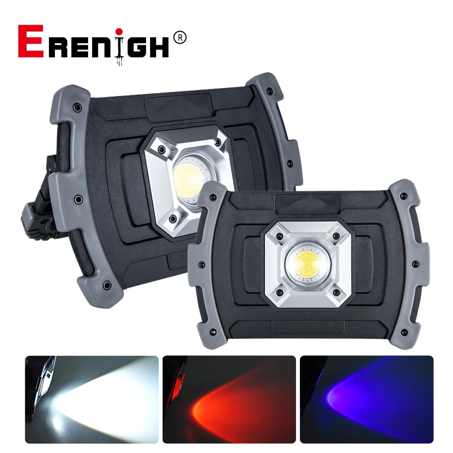 

20W COB Portable Spotlight Led Work Light Rechargeable LED Flashlight 18650 or AA Battery Bright Outdoor Camping Light Work Lamp