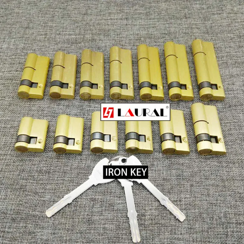 Custom Door Lock Hotel Fingerprint Lock Cylinder 40-100mm Blade C Level 3 Iron Key Iron Box Lock Core afbeelding