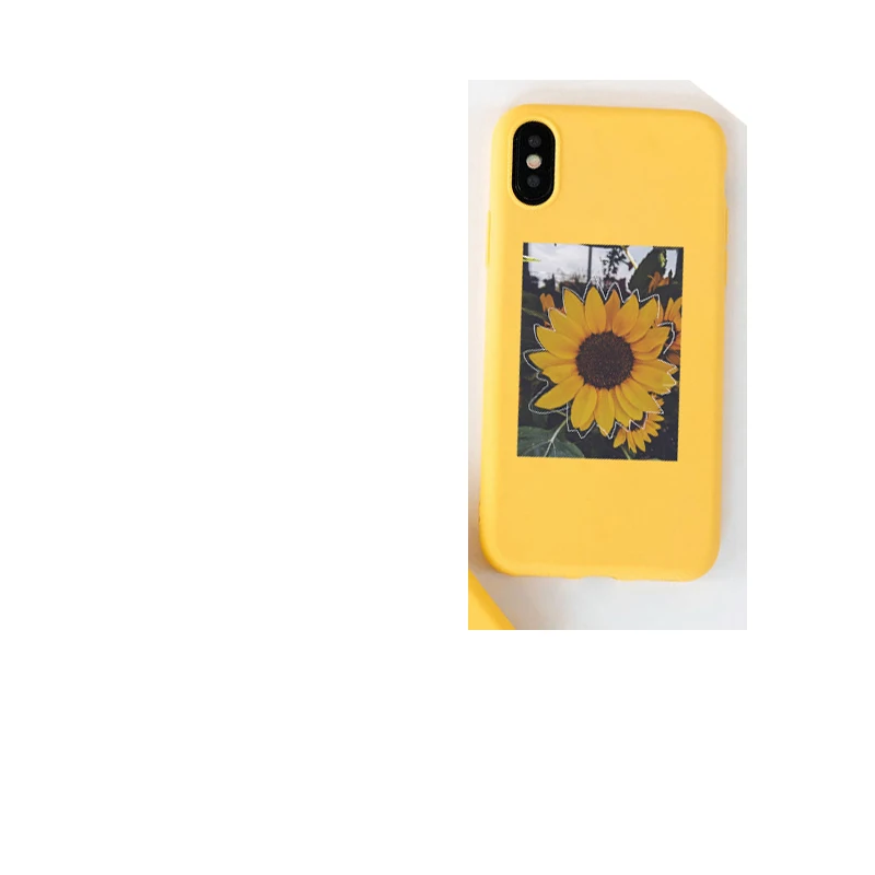 Чехол для iphone x xs с желтым подсолнухом мягкий силиконовый чехол телефона iPhone 11 pro