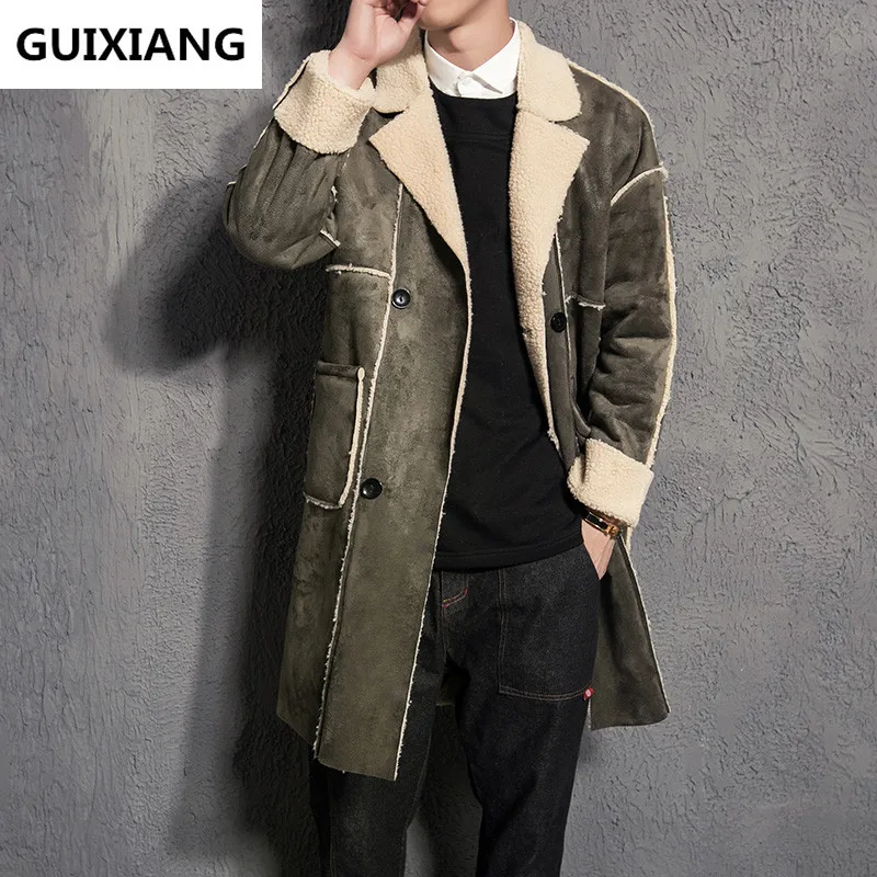 

2017 winter Men's fashion casual thicken trench coat Men high quality windbreaker jackets coats Men's Cotton wadded jacket